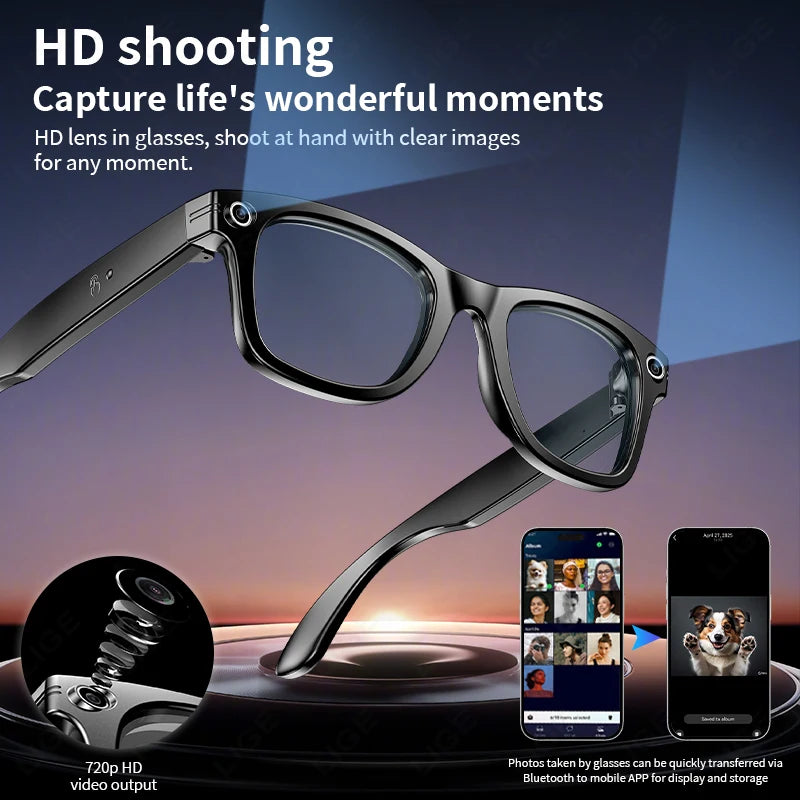 Ai Smart Glasses. Photography Video AI Intelligent.