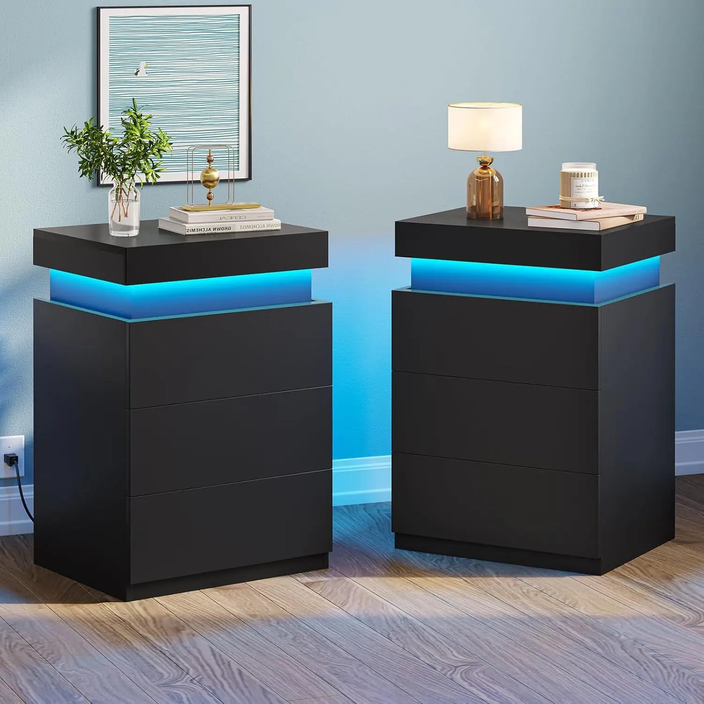 LED Nightstands Set of 2