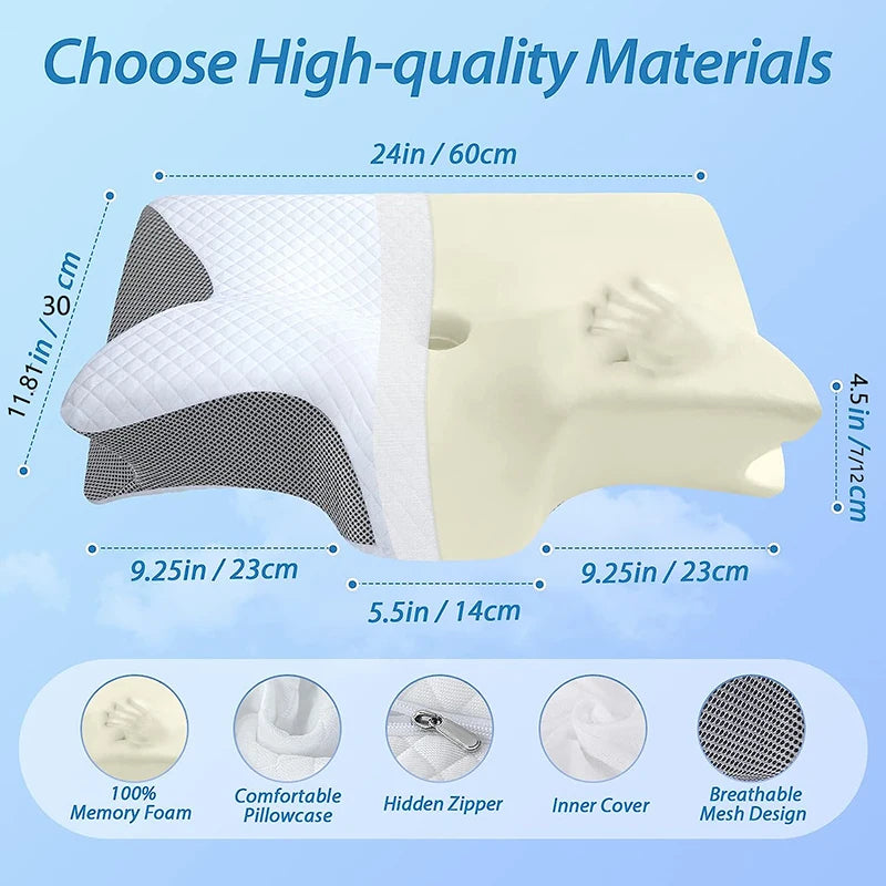1pc Memory Foam  Pillow for Neck Pain