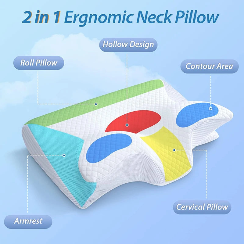 1pc Memory Foam  Pillow for Neck Pain