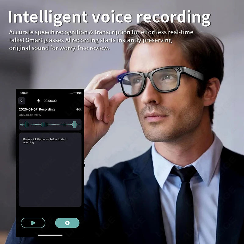 Ai Smart Glasses. Photography Video AI Intelligent.