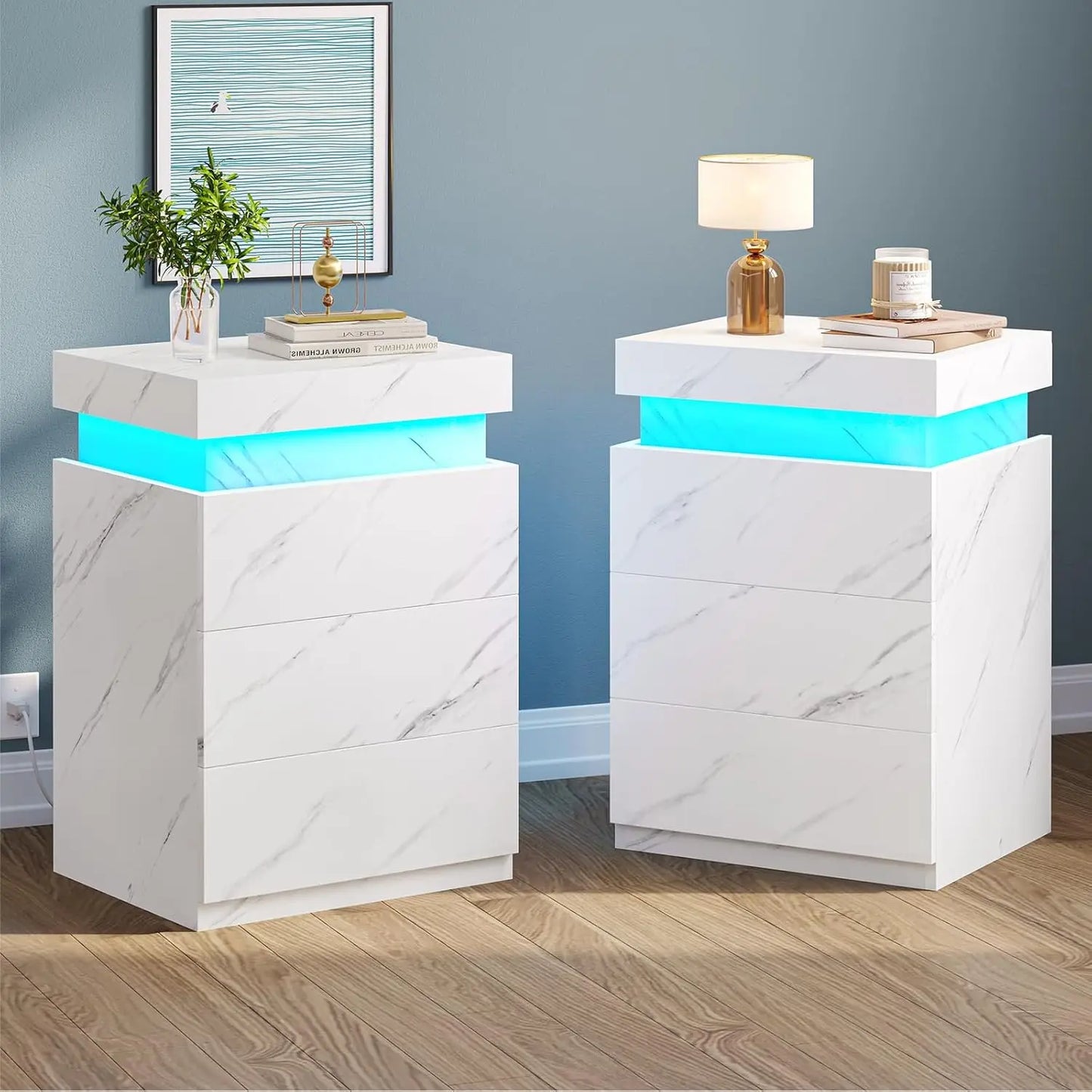 LED Nightstands Set of 2