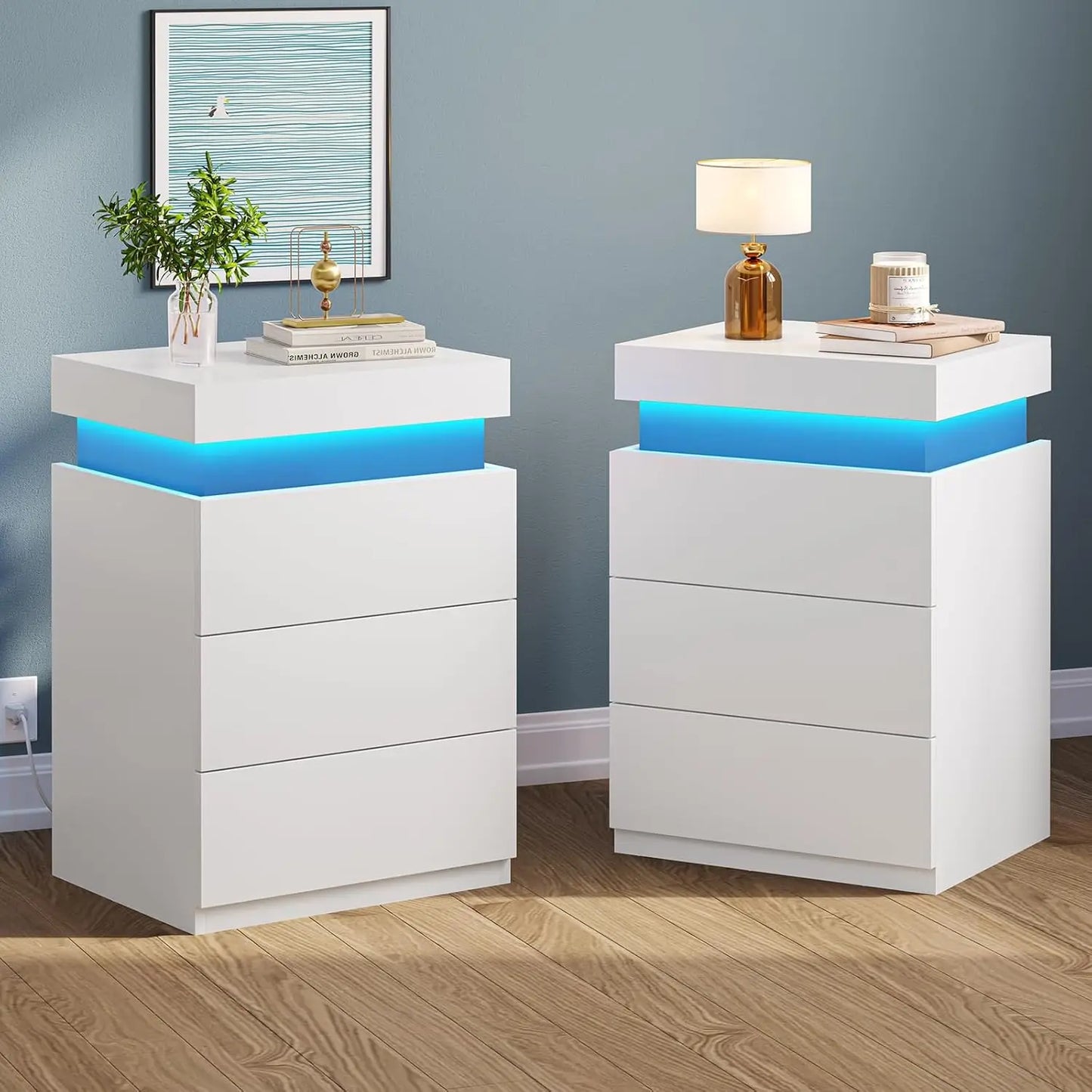 LED Nightstands Set of 2