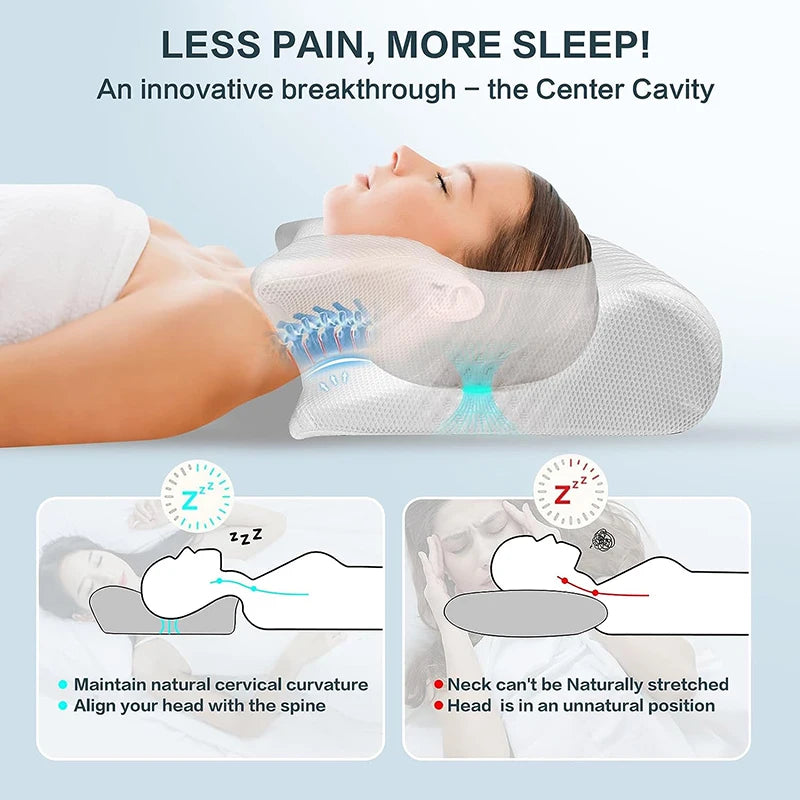 1pc Memory Foam  Pillow for Neck Pain