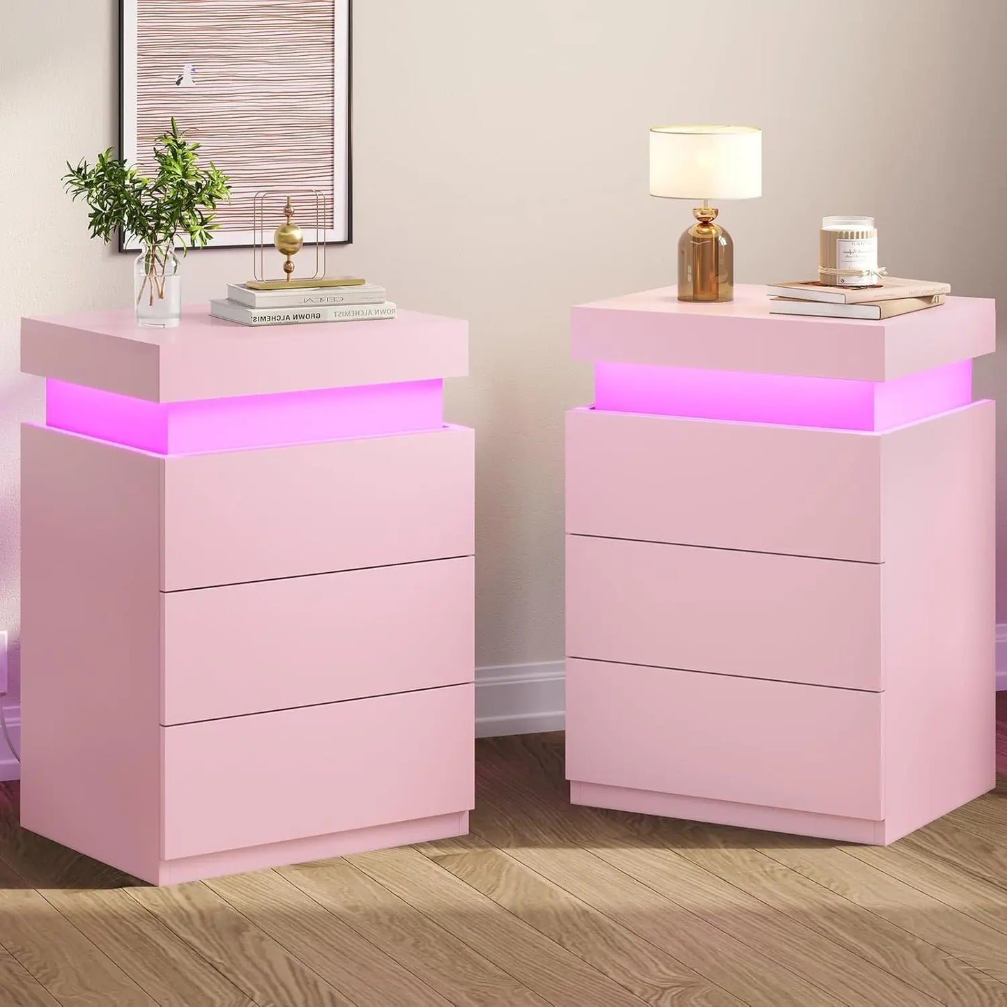 LED Nightstands Set of 2