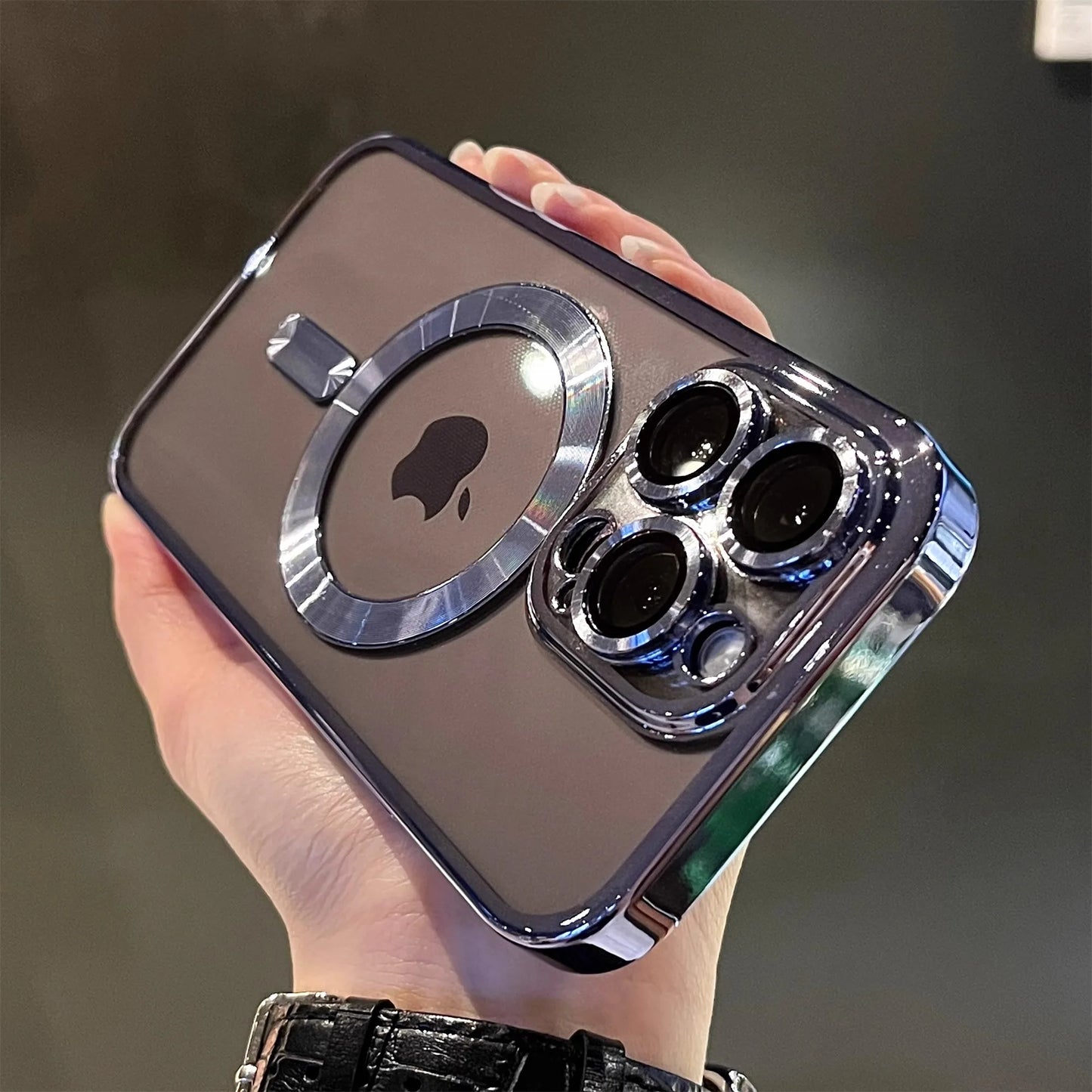 Luxury Magnetic Plating Clear Case For 11 12 13 14 15 16 Pro Max Plus