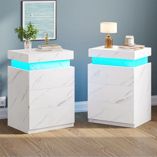 LED Nightstands Set of 2