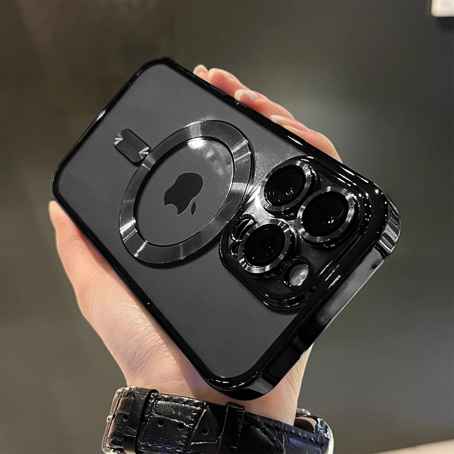 Luxury Magnetic Plating Clear Case For 11 12 13 14 15 16 Pro Max Plus