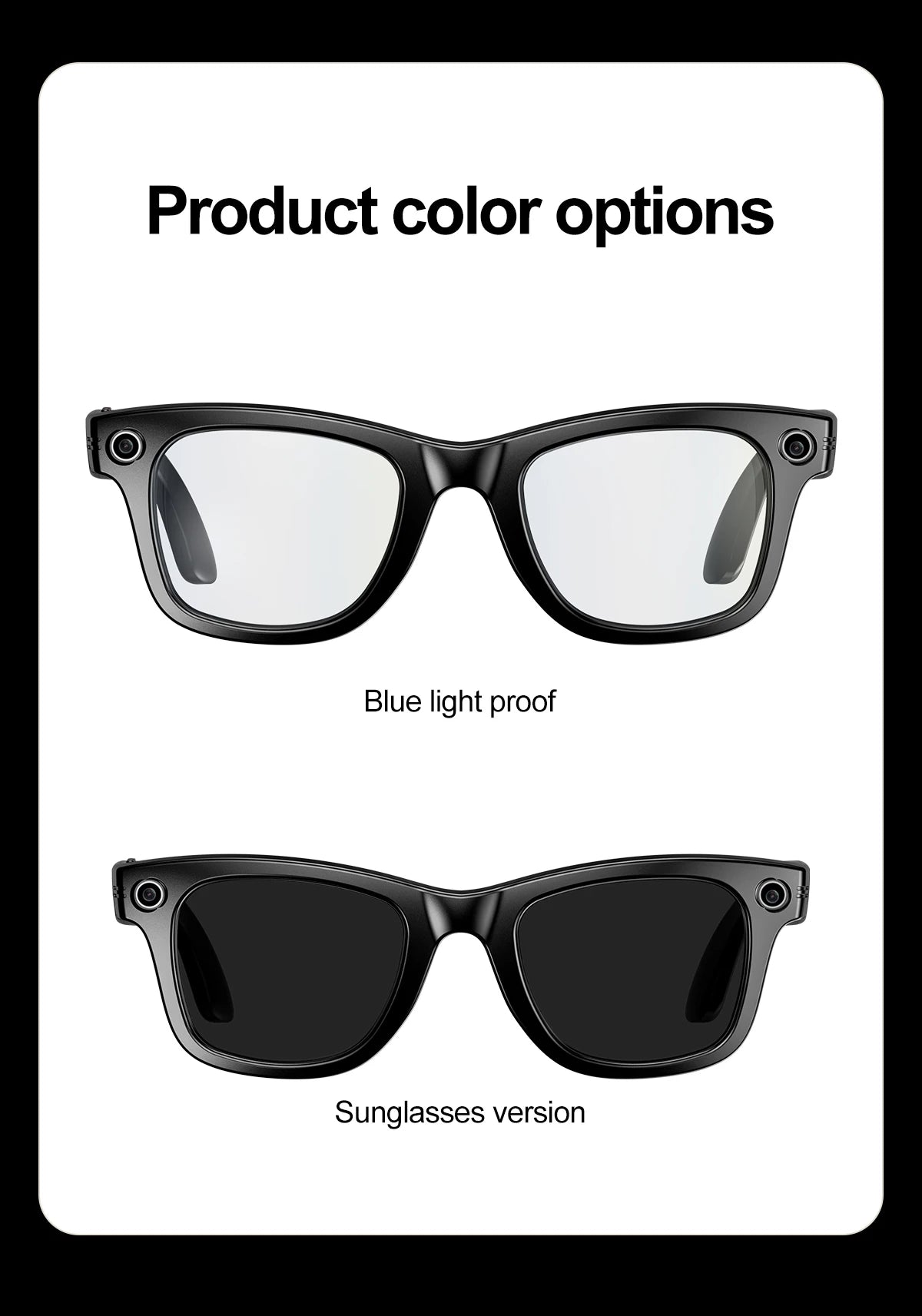 Ai Smart Glasses. Photography Video AI Intelligent.